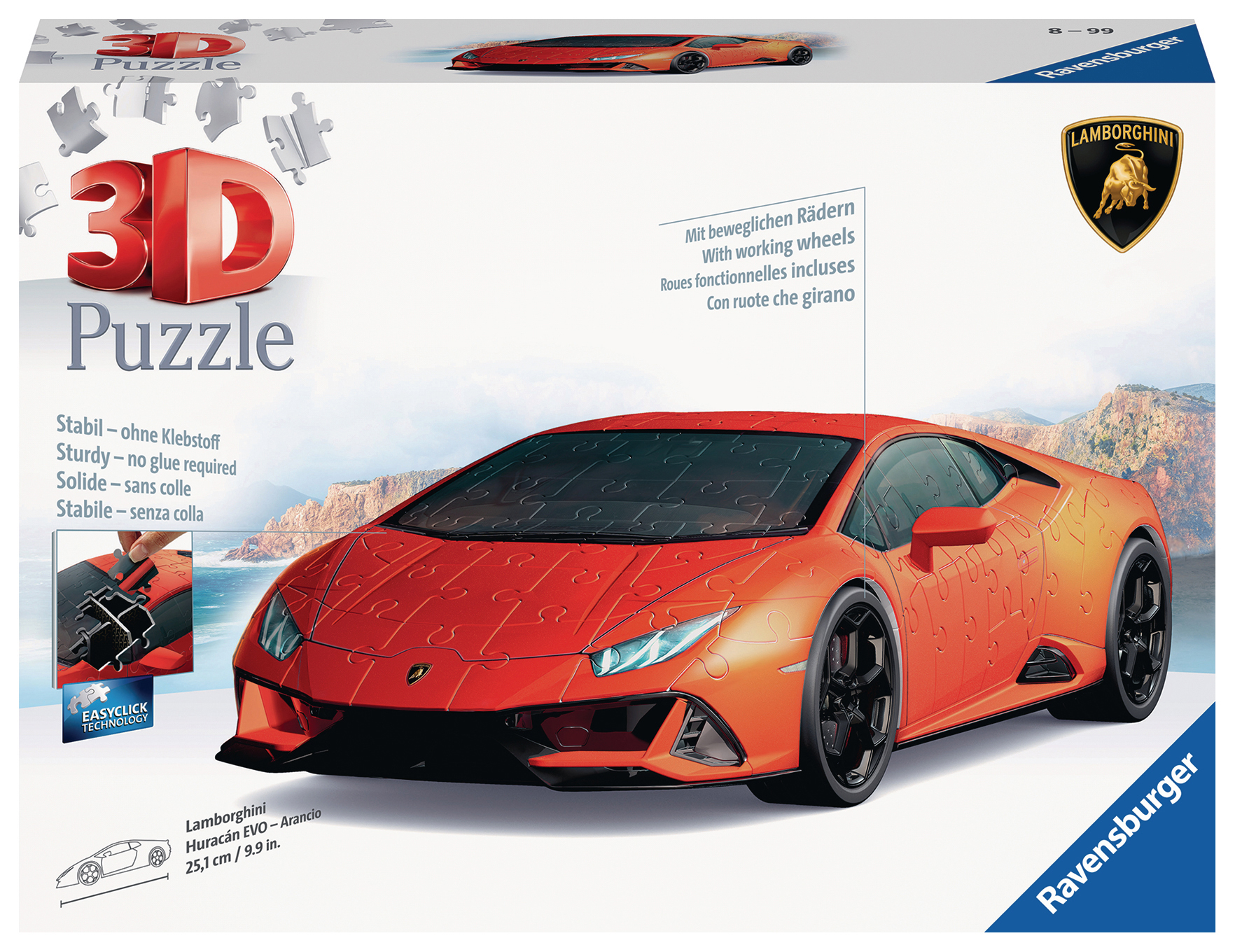 RAVENSBURGER Huracán 3D - Arancio Puzzle Lamborghini EVO