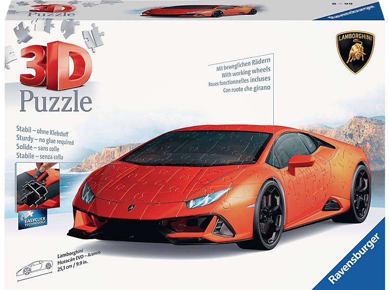 RAVENSBURGER Huracán 3D - Arancio Puzzle Lamborghini EVO