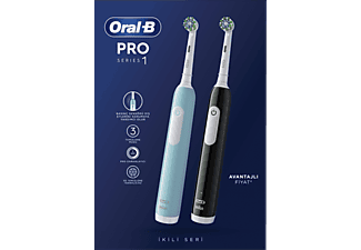 ORAL B Pro 1 Series 1 İkili Paket Siyah ve Mavi Şarjlı Diş Fırçaları_6