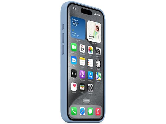 Silikonowe etui z MagSafe APPLE do iPhone 15 Pro Zimowy błękit MT1L3ZM/A