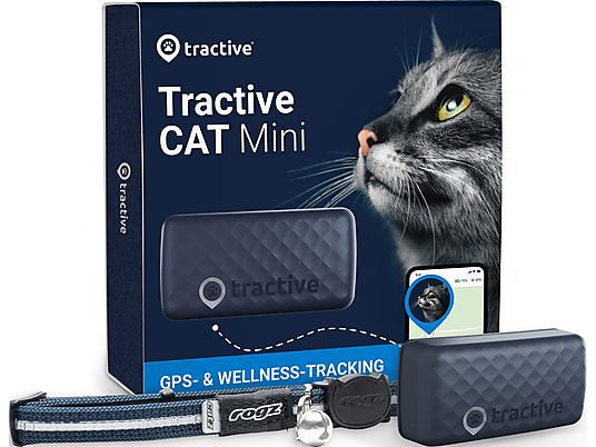 TRACTIVE CAT Mini - GPS Tracker für Katzen (Dunkelblau)