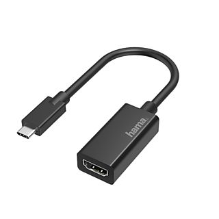 Adaptador - Hama 00205160 Adaptador de vídeo, enchufe USB-C - Toma HDMI™, Ultra-HD 4KNegro