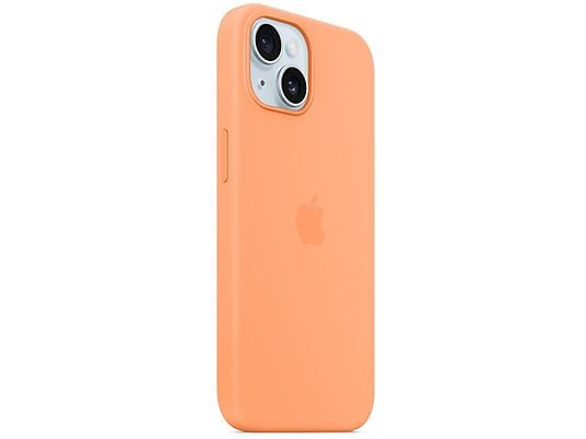 Silikonowe etui z MagSafe APPLE do iPhone 15 Pomarańczowy sorbet MT0W3ZM/A