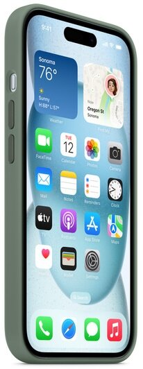 Silikonowe etui z MagSafe APPLE do iPhone 15 Cyprysowy MT0X3ZM/A
