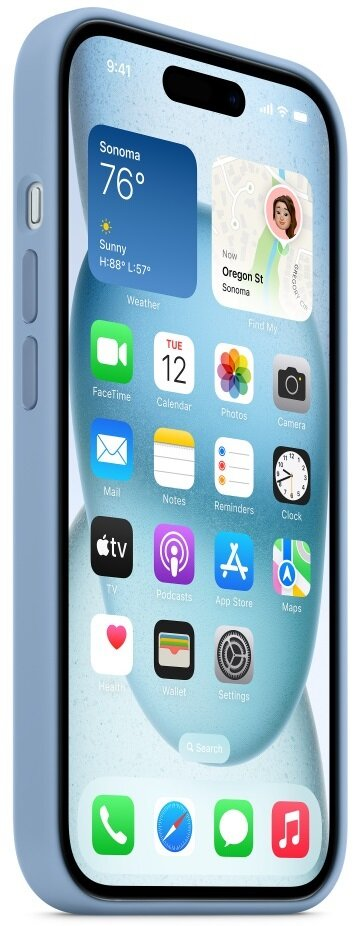 Silikonowe etui z MagSafe APPLE do iPhone 15 Zimowy błękit MT0Y3ZM/A