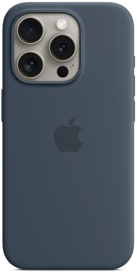 Silikonowe etui z MagSafe APPLE do iPhone 15 Pro Sztormowy błękit MT1D3ZM/A