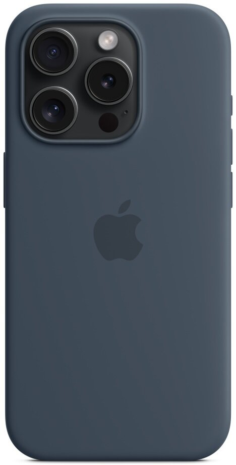 Silikonowe etui z MagSafe APPLE do iPhone 15 Pro Sztormowy błękit MT1D3ZM/A