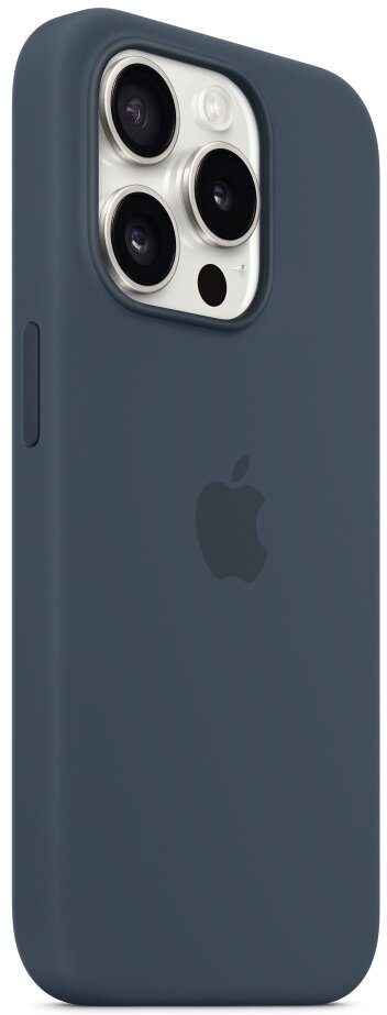 Silikonowe etui z MagSafe APPLE do iPhone 15 Pro Sztormowy błękit MT1D3ZM/A