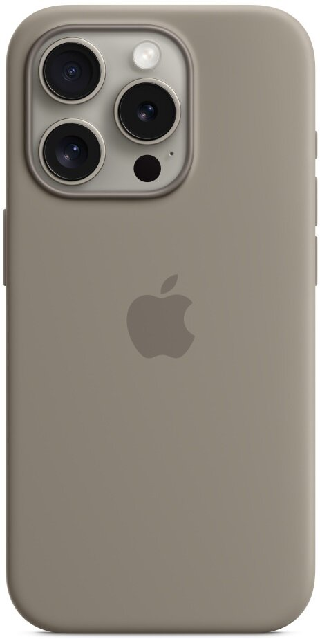 Silikonowe etui z MagSafe APPLE do iPhone 15 Pro Popielaty brąz MT1E3ZM/A