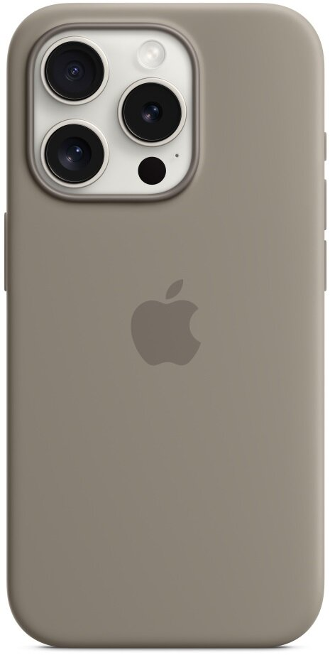 Silikonowe etui z MagSafe APPLE do iPhone 15 Pro Popielaty brąz MT1E3ZM/A