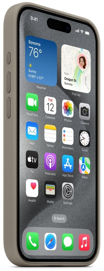 Silikonowe etui z MagSafe APPLE do iPhone 15 Pro Popielaty brąz MT1E3ZM/A
