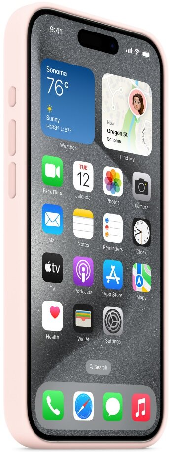 Silikonowe etui z MagSafe APPLE do iPhone 15 Pro Jasnoróżowy MT1F3ZM/A