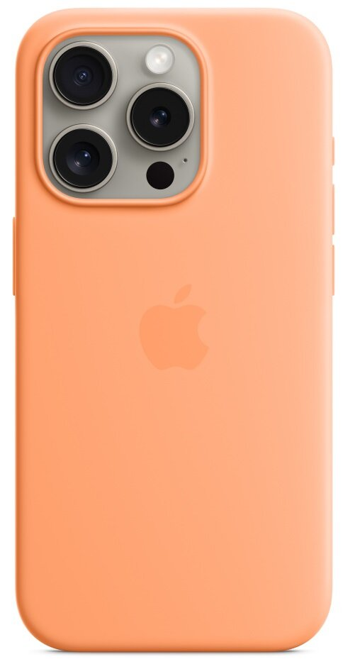 Silikonowe etui z MagSafe APPLE do iPhone 15 Pro Pomarańczowy sorbet MT1H3ZM/A