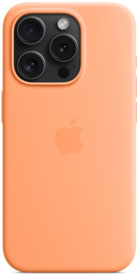Silikonowe etui z MagSafe APPLE do iPhone 15 Pro Pomarańczowy sorbet MT1H3ZM/A