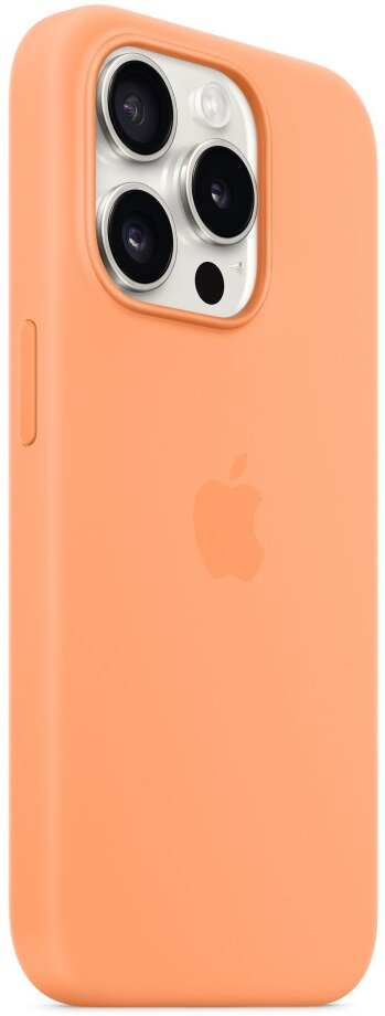Silikonowe etui z MagSafe APPLE do iPhone 15 Pro Pomarańczowy sorbet MT1H3ZM/A