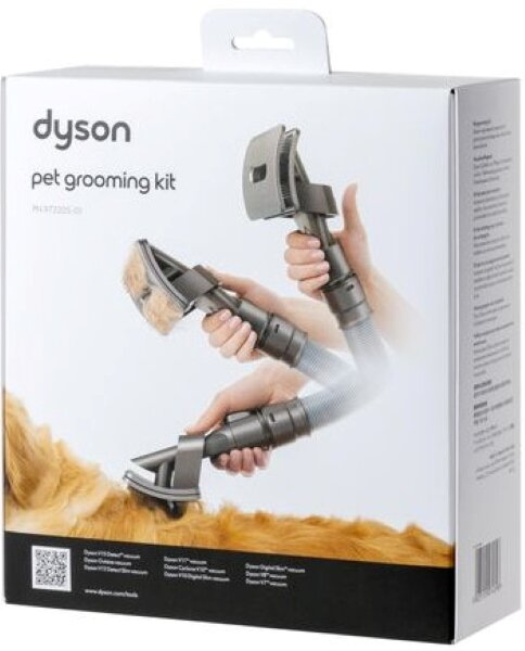Zestaw do pielęgnacji zwierząt Dyson z akcesoriami.
