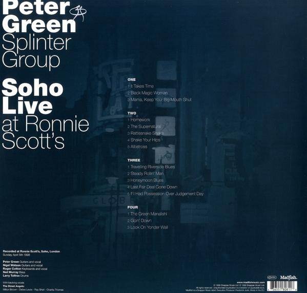 Peter Splinter Group Green - Soho Live-At Ronnie Scott's (Black Vinyl 2LP)  - (Vinyl)