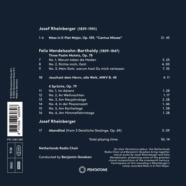 CD-Cover mit Text über Musik, mit einer Liste von Liedern und Credits.