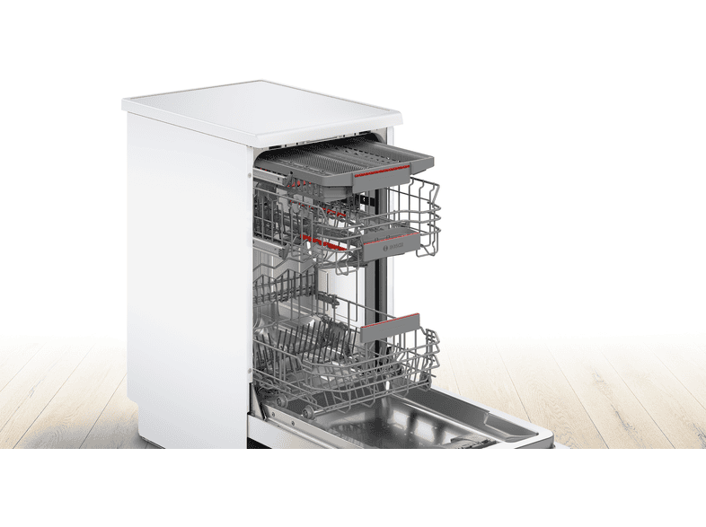 Bosch SPS4HMI49E Serie 4 Geschirrspüler (Freistehend mit Unterbaumöglichkeit, 450 mm breit, 44 dB(A), E, Silver Inox) — Foto 5 von 5
