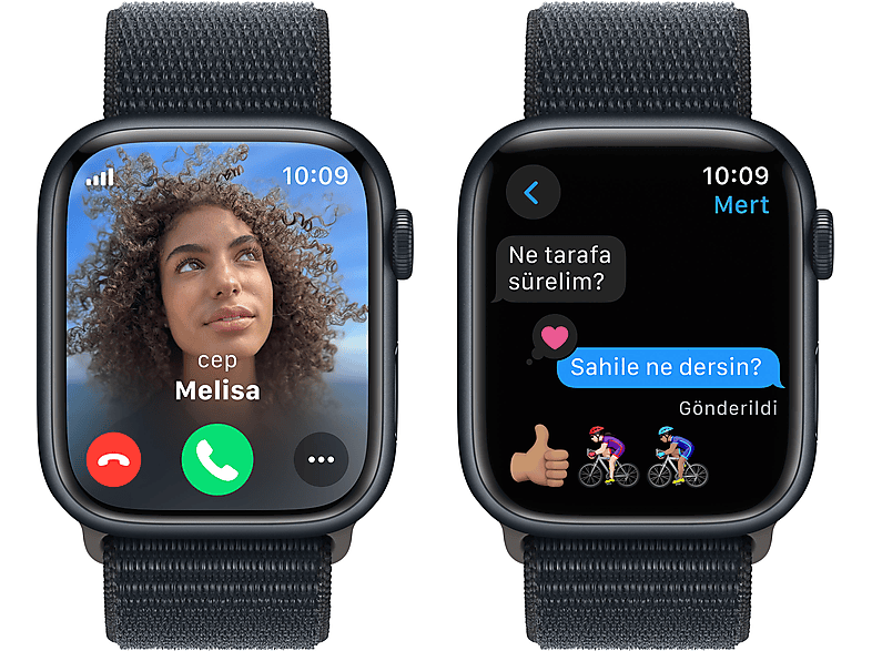 APPLE Watch Series 9 GPS + Cellular MRMF3TU/A  45 mm Gece Yarısı Alüminyum Kasa ve Gece Yarısı Spor Loop_5