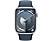 APPLE Watch Series 9 GPS + Cellular MRMH3TU/A  45 mm Gümüş Rengi Alüminyum Kasa ve Fırtına Mavisi Spor Kordon - M/L