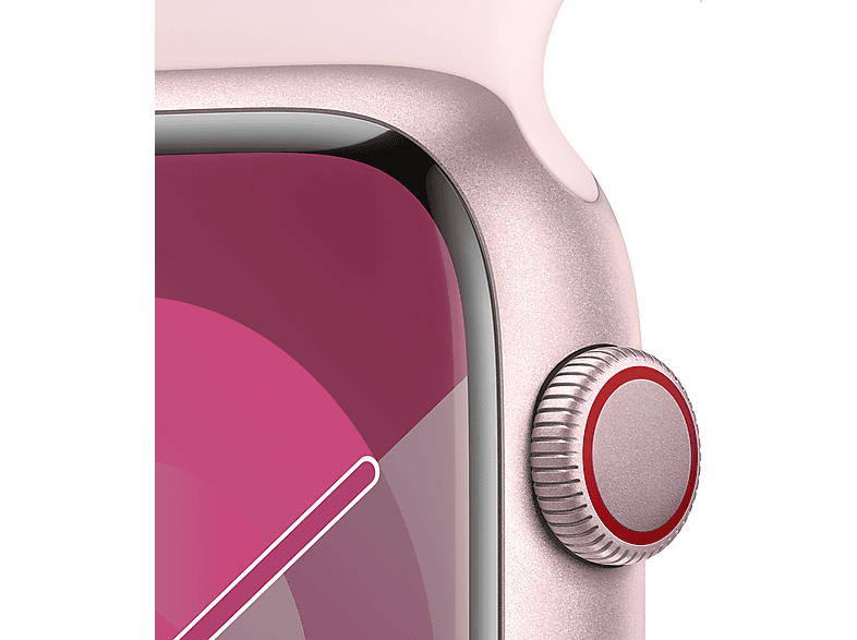 APPLE Watch Series 9 GPS + Cellular MRMK3TU/A  45 mm Pembe Alüminyum Kasa ve Uçuk Pembe Spor Kordon - S/M_2