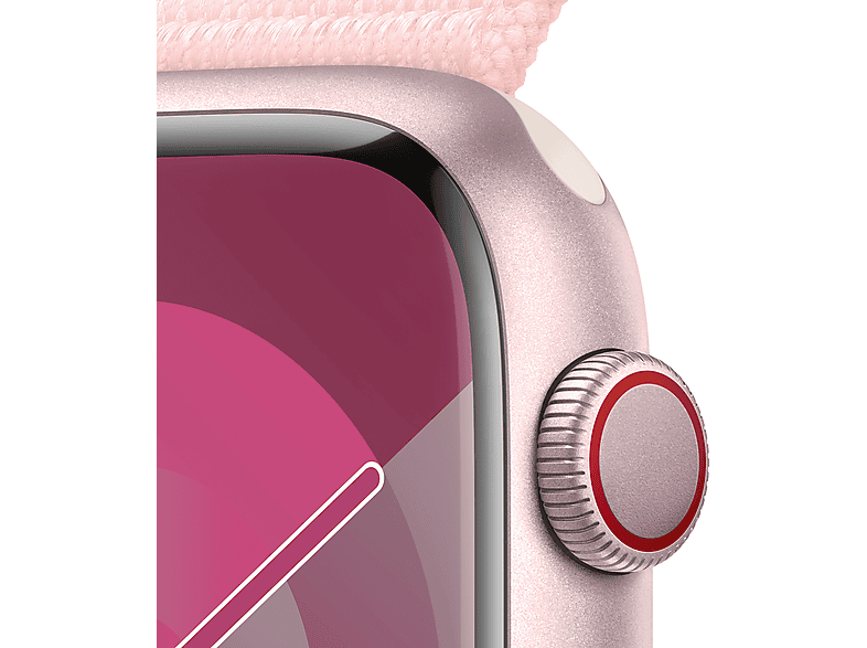 APPLE Watch Series 9 GPS + Cellular MRMM3TU/A  45 mm Pembe Alüminyum Kasa ve Uçuk Pembe Spor Loop_2