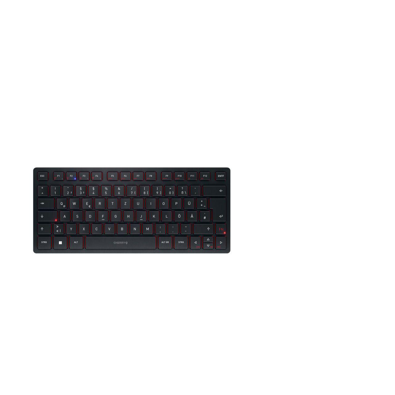 CHERRY KW 9200 Mini, Black kabellos, Tastatur, Scissor