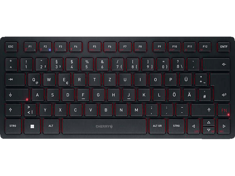 CHERRY KW 9200 Mini, Black kabellos, Tastatur, Scissor