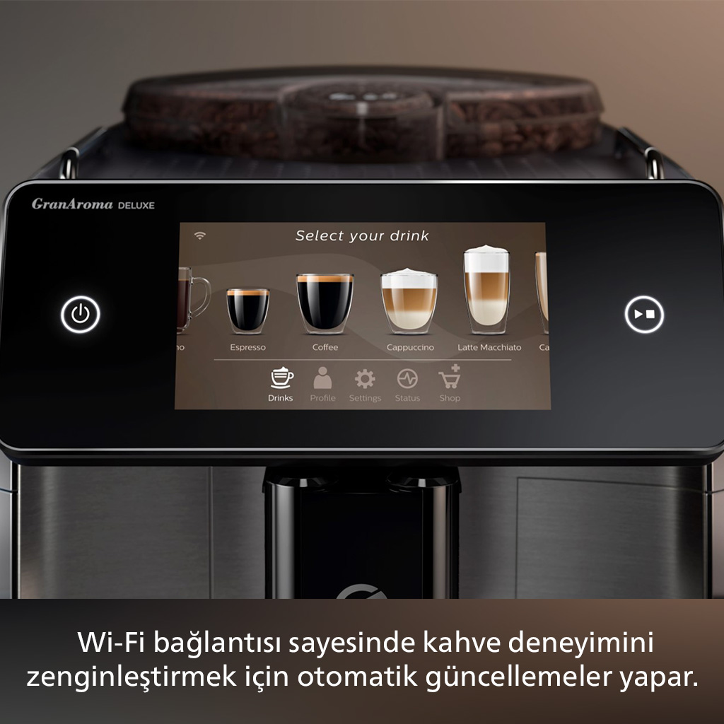 Kapısı açık, tambur içini gösteren beyaz bir Samsung kurutucu.