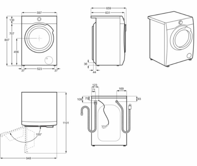Pralko-suszarka ELECTROLUX EW7W369SP