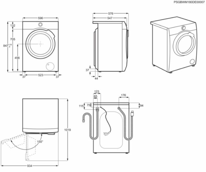 Pralko-suszarka ELECTROLUX EW7W4684WP