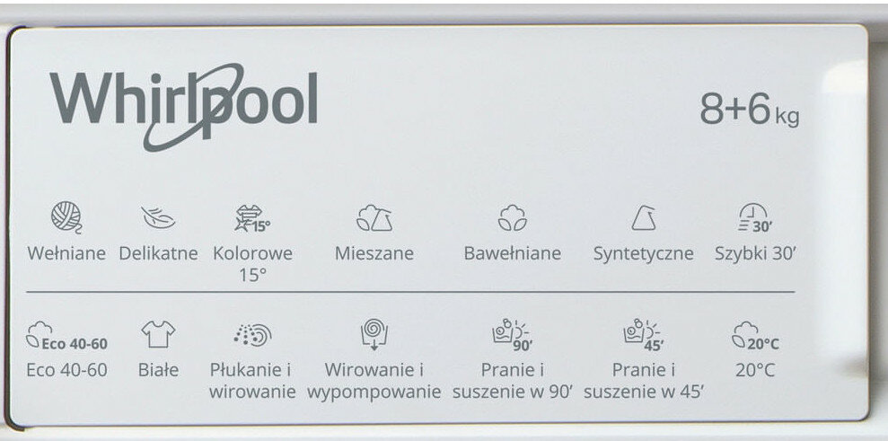 Pralko-suszarka WHIRLPOOL BI WDWG 861484 EU