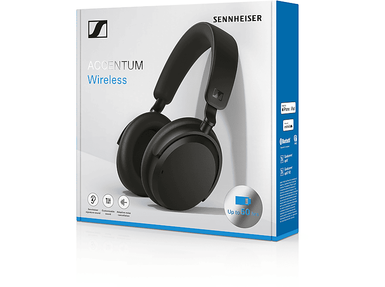Sennheiser accentum Wireless, Over-ear Kopfhörer Bluetooth, Black — Foto 2 von 5