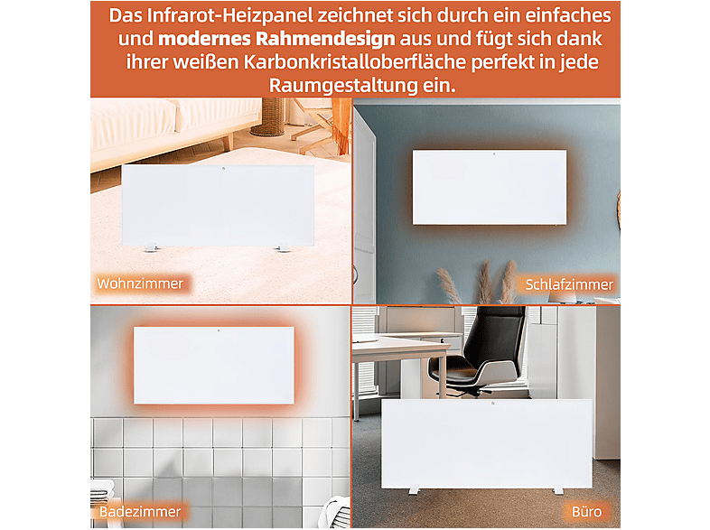 SHX SHXA 700-W Heizpanel (700 Watt, Raumgröße: 14 m²) — Foto 5 von 5