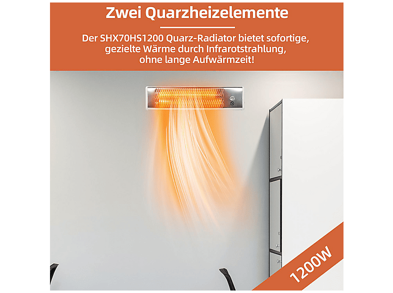 SHX SHX70HS1200 Wandheizstrahler (1200 Watt) — Foto 2 von 5