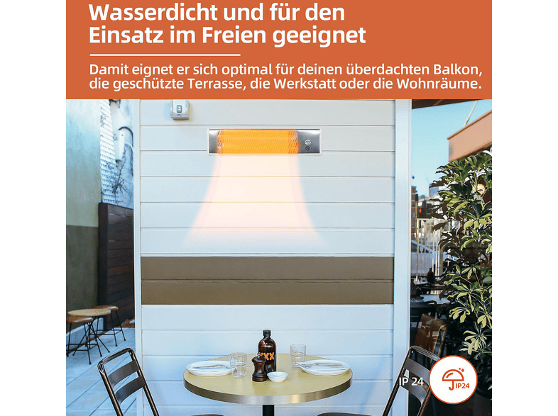 SHX SHX70HS1200 Wandheizstrahler (1200 Watt) — Foto 5 von 5