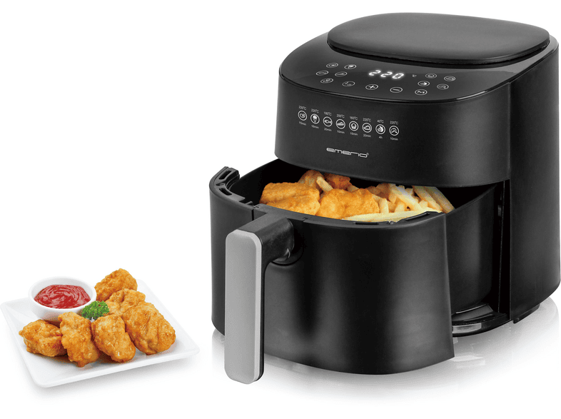 Emerio AF-129369 Smart Fryer Heißluftfritteuse 4,5 l, 1300 Watt, Schwarz — Foto 5 von 5