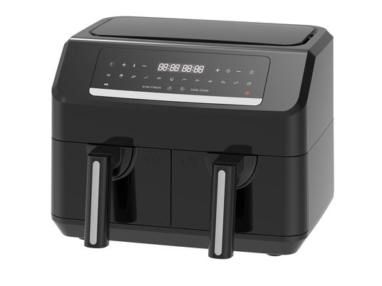 EMERIO AF-130376.1 Smart Fryer DUO Heißluftfritteuse (7,2 kg, 2400 Watt, Schwarz)