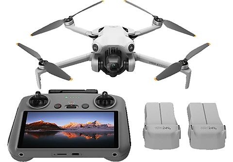 DJI Mini 4 Pro Fly More Combo (DJI RC 2) Mini-Kameradrohne, Grau Drohnen |  MediaMarkt
