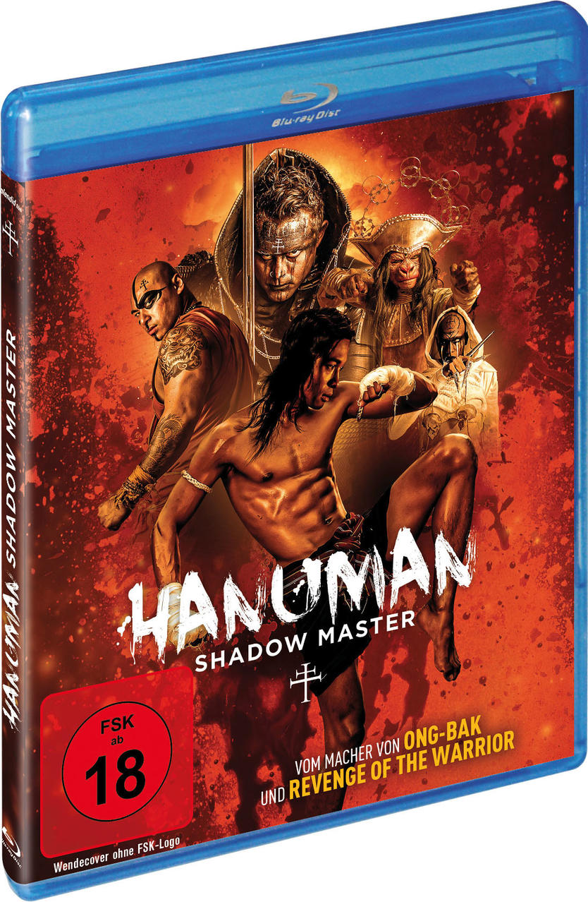 Blu-ray-Disc-Cover eines Films mit mehreren Personen vor rotem und weißem Hintergrund.