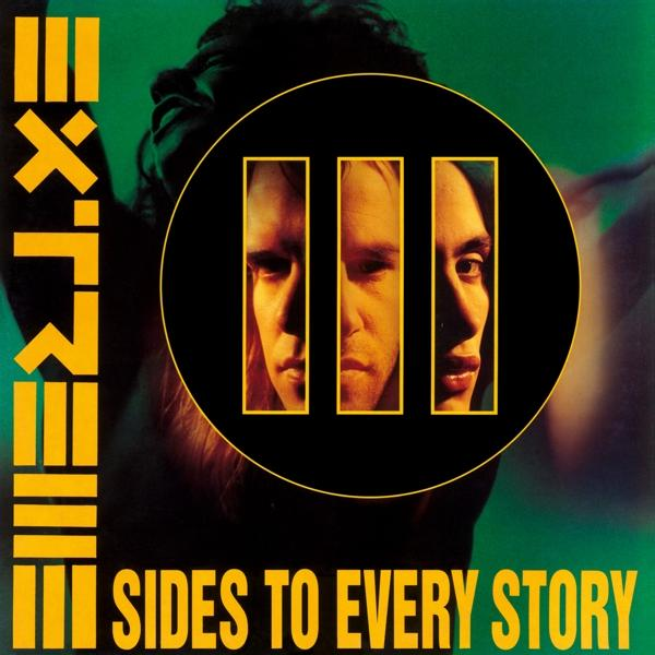 Az Extreme III Sides to Every Story című albumának borítója. A zenekar tagjainak arcai láthatók.