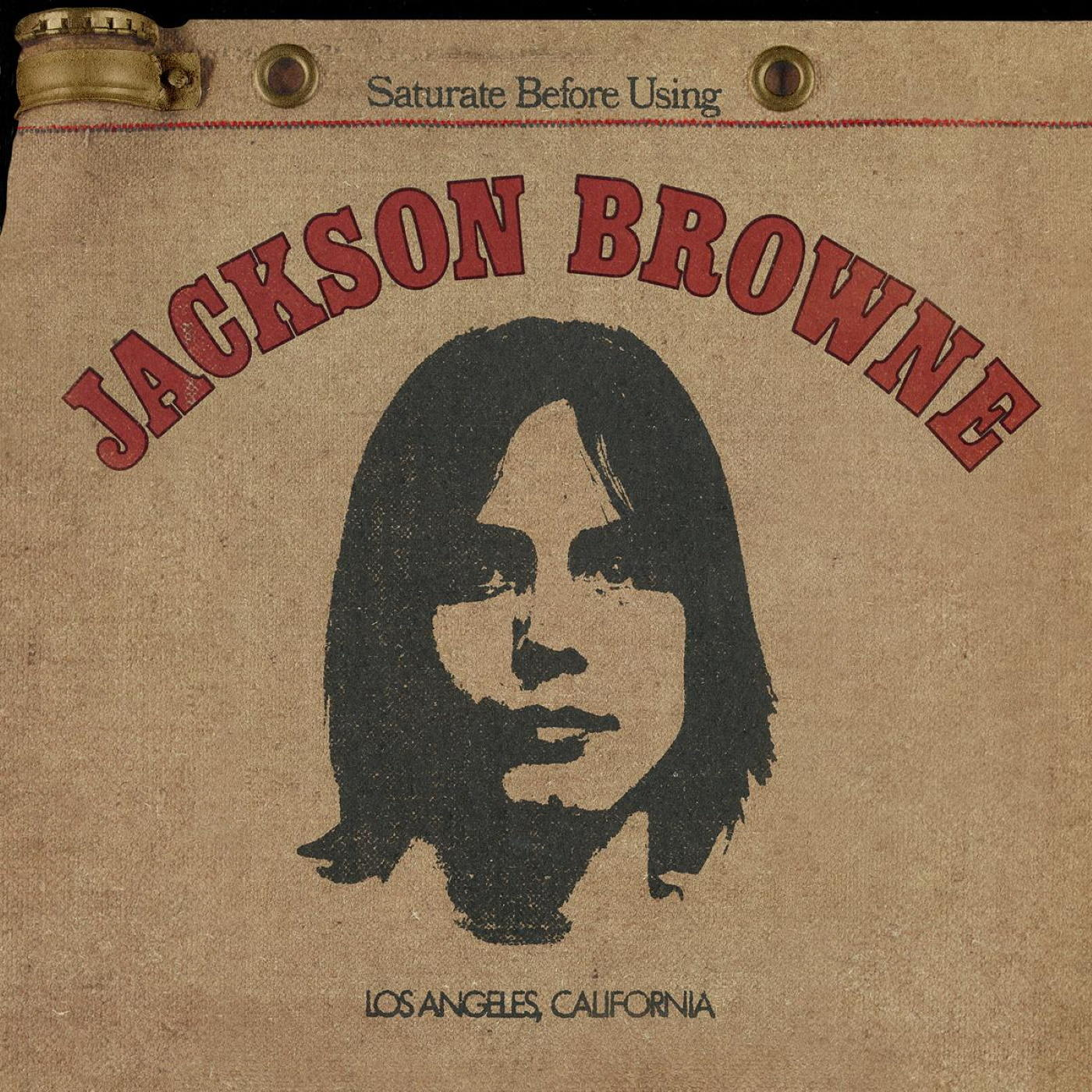 Jackson Browne album borítója. Arckép, a művész neve és 