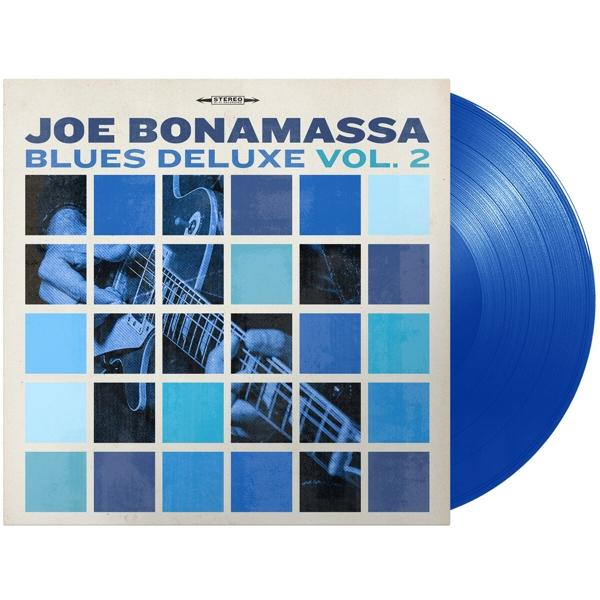 Vinyl album borítója. Cím: Joe Bonamassa, Blues Deluxe Vol. 2. Kék vinyl jobbra.