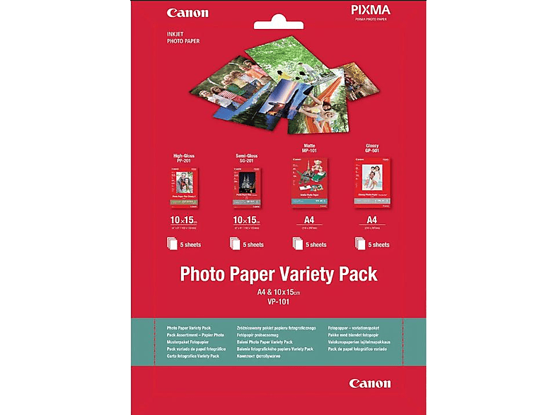 CANON Photo Paper Variety 10x15 + A4 Paket Fotoğraf Kağıdı_0