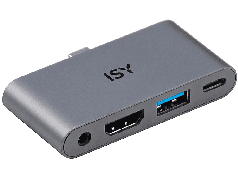 Isy Iad In Usb C Multiport Adapter Aluminium Grau Multiport Adapter Kaufen Saturn