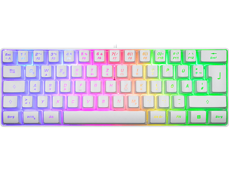 IGK 3500-WT, Gaming Tastatur, Rubberdome, kabelgebunden, Weiß
