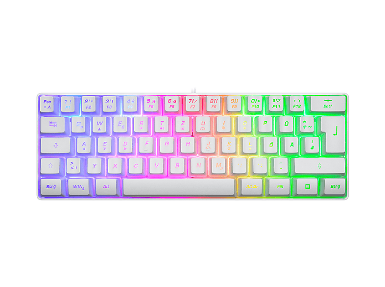 IGK 3500WT, Gaming Tastatur, Rubberdome, kabelgebunden, Weiß
