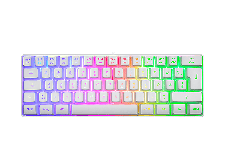 IGK 3500-WT, Gaming Tastatur, Rubberdome, kabelgebunden, Weiß