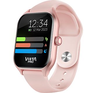 Smartwatch - Vieta Pro Go 2,  Carga Magnética, IP67, Monitor de sueño, Autonomía 7 días,  Rosa